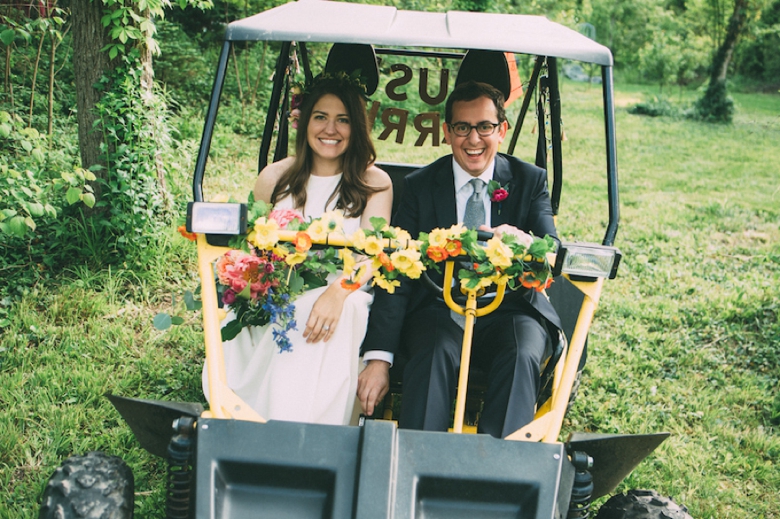 A Colorful Backyard Bohemian Wedding via TheELD.com