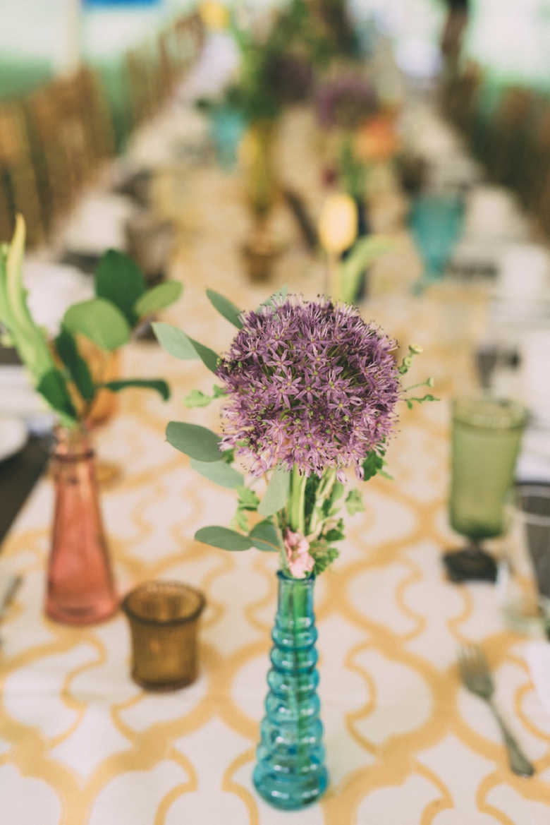 A Colorful Backyard Bohemian Wedding via TheELD.com