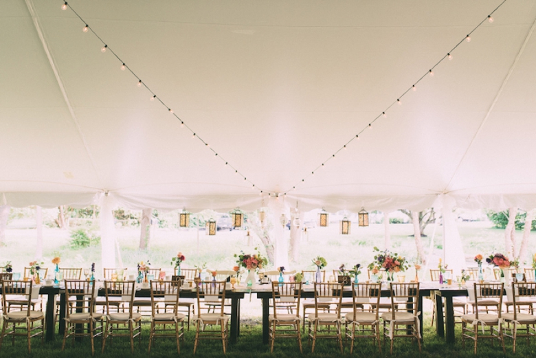 A Colorful Backyard Bohemian Wedding via TheELD.com