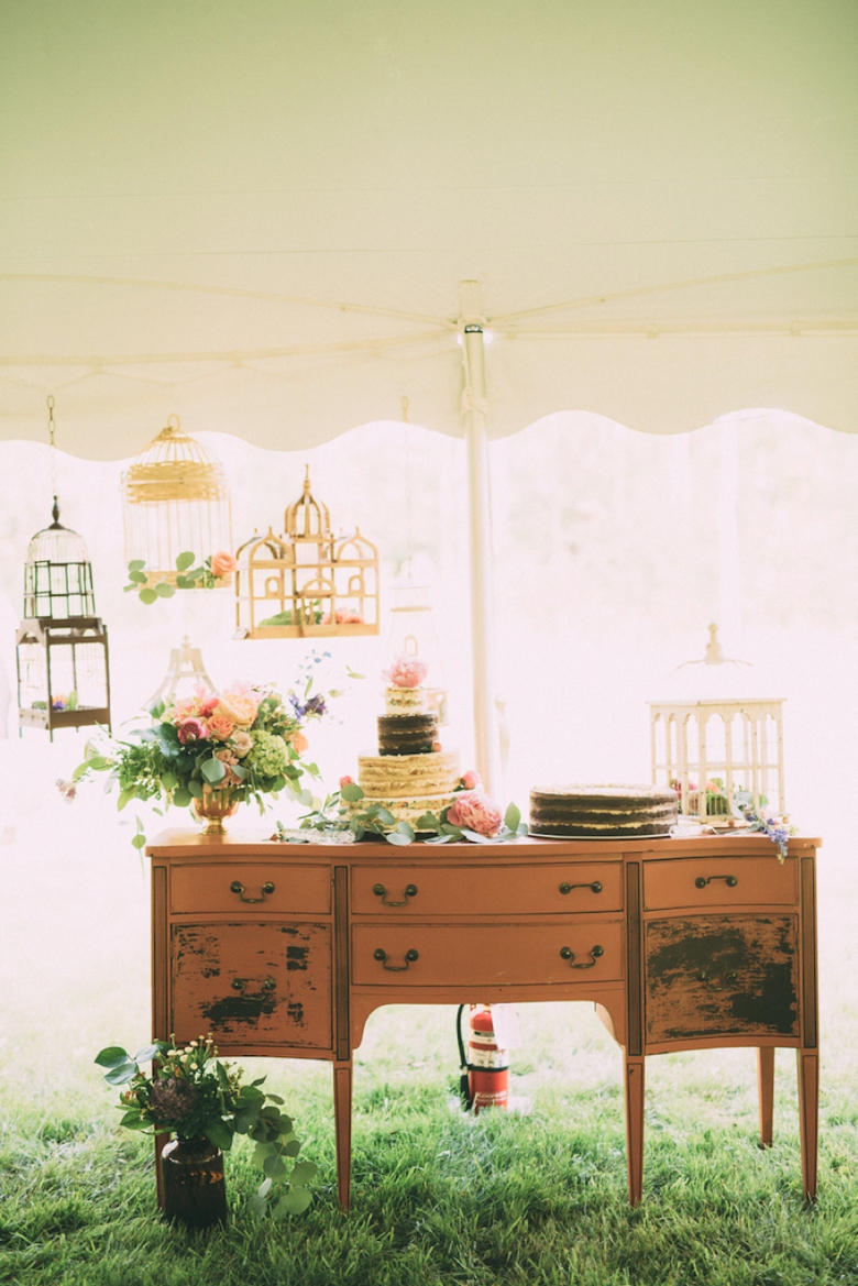 A Colorful Backyard Bohemian Wedding via TheELD.com