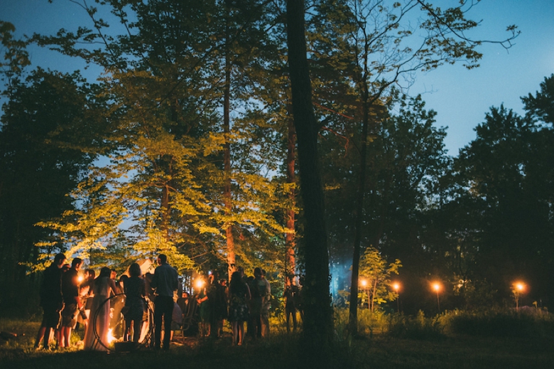 A Colorful Backyard Bohemian Wedding via TheELD.com