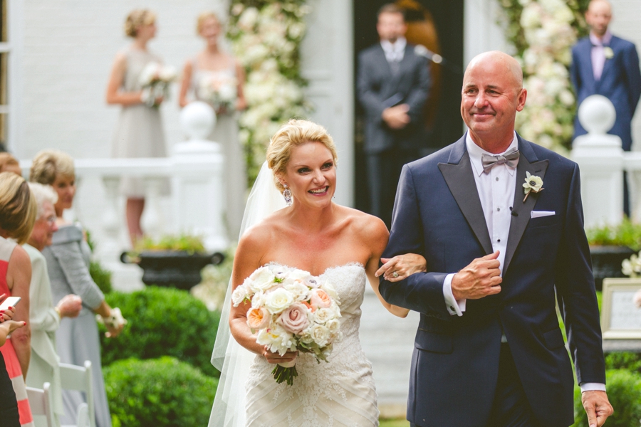 Romantic Pink & White Southern Wedding via TheELD.com