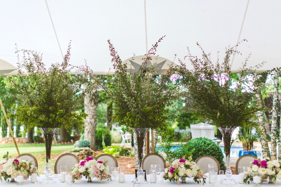 Romantic Pink & White Southern Wedding via TheELD.com