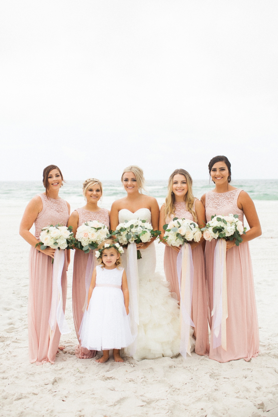 Elegant Blush & White Beach Wedding via TheELD.com