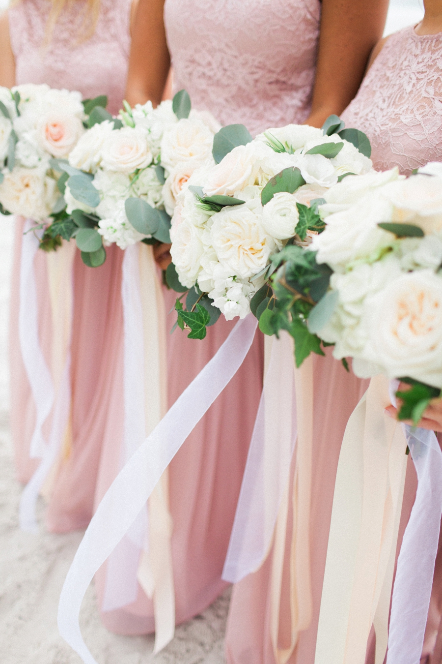 Elegant Blush & White Beach Wedding via TheELD.com