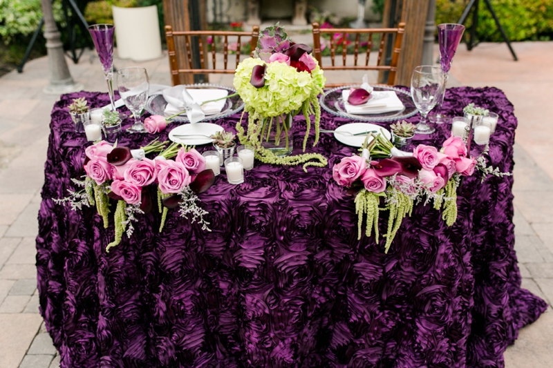Purple and Green California Wedding via TheELD.com
