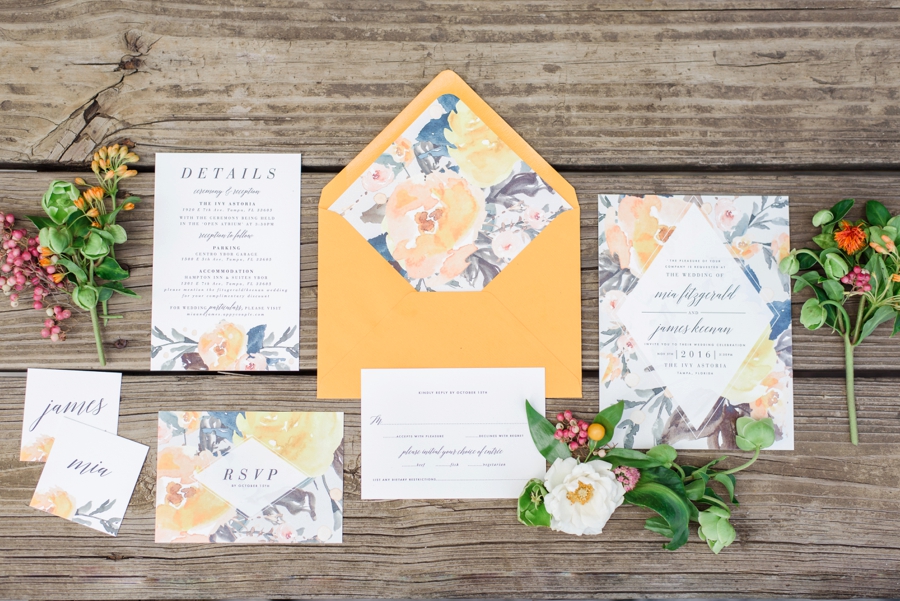 Marigold & Blue Boho Industrial Wedding Inspiration via TheELD.com