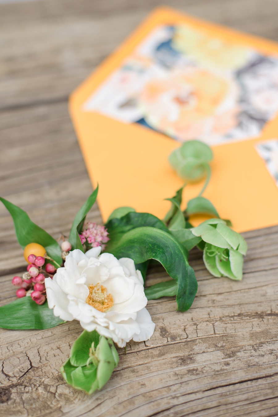 Marigold & Blue Boho Industrial Wedding Inspiration via TheELD.com