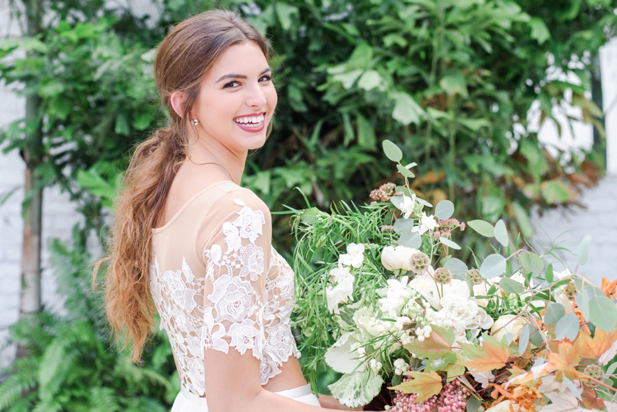 Marigold & Blue Boho Industrial Wedding Inspiration via TheELD.com