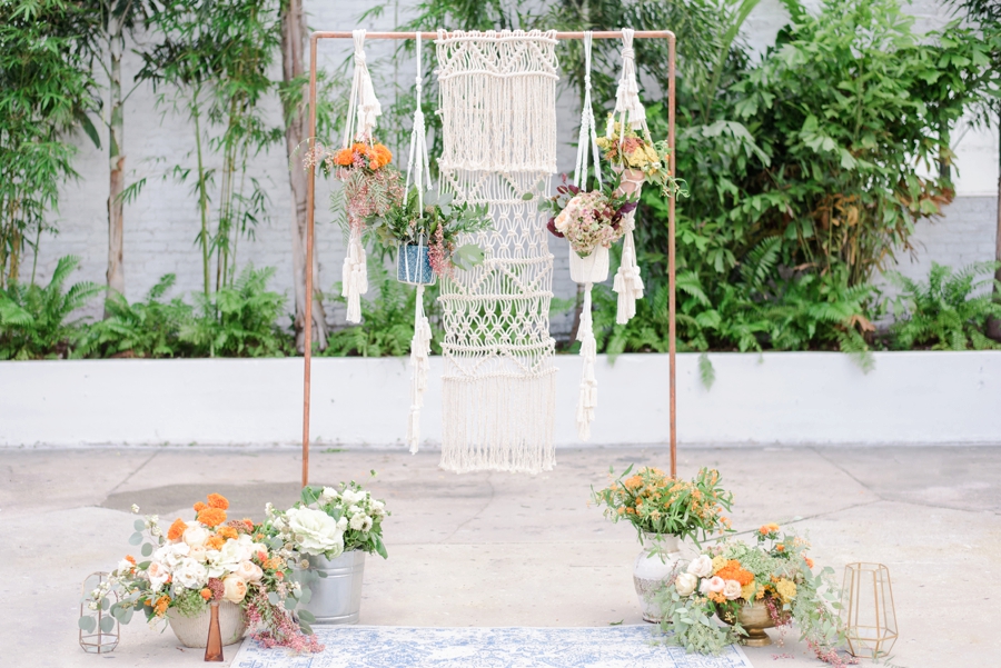 Marigold & Blue Boho Industrial Wedding Inspiration via TheELD.com