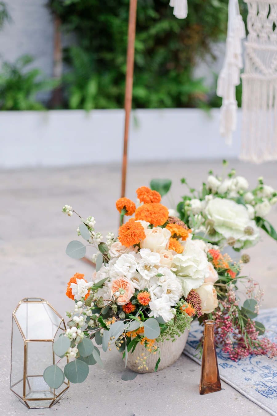 Marigold & Blue Boho Industrial Wedding Inspiration via TheELD.com