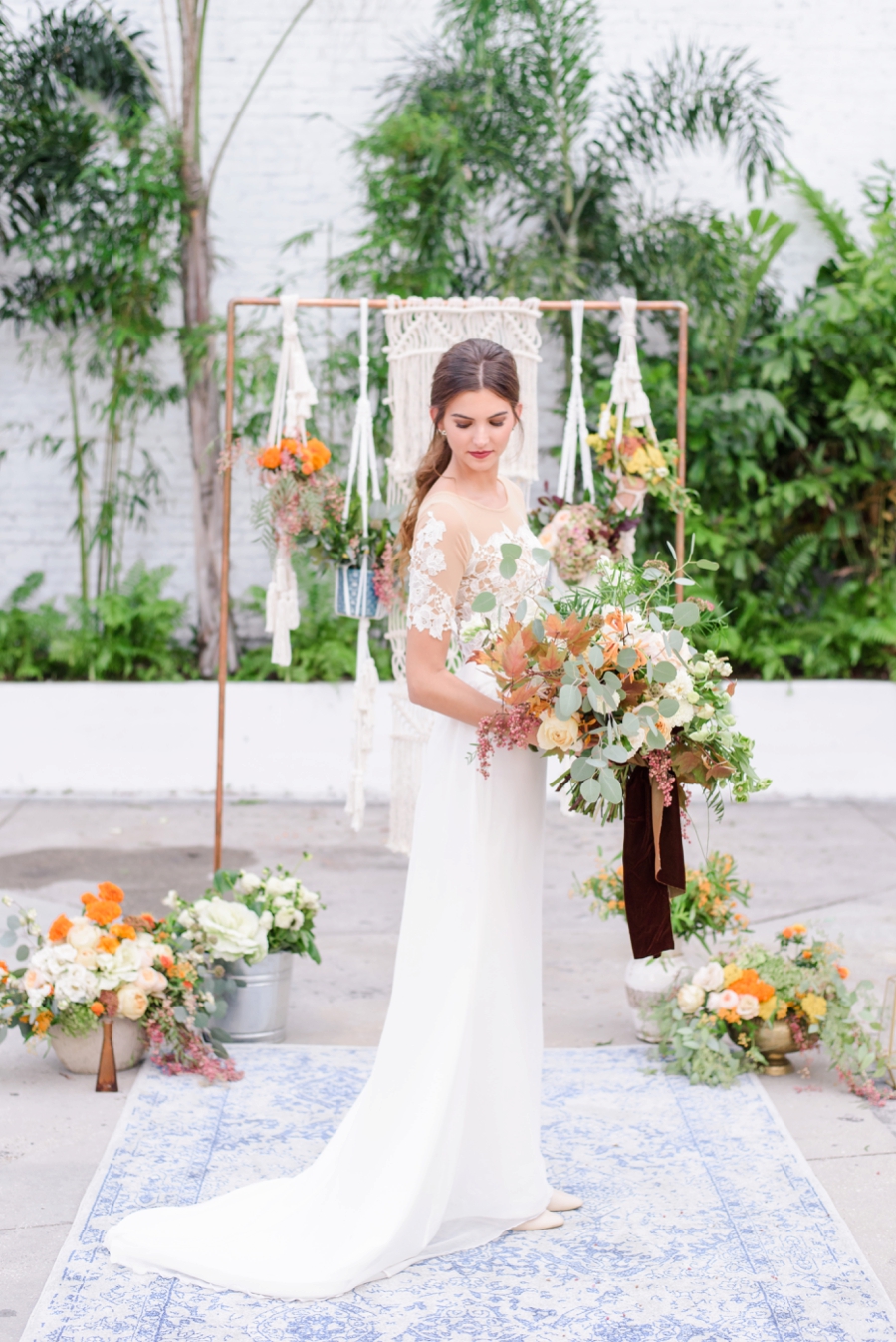 Marigold & Blue Boho Industrial Wedding Inspiration via TheELD.com