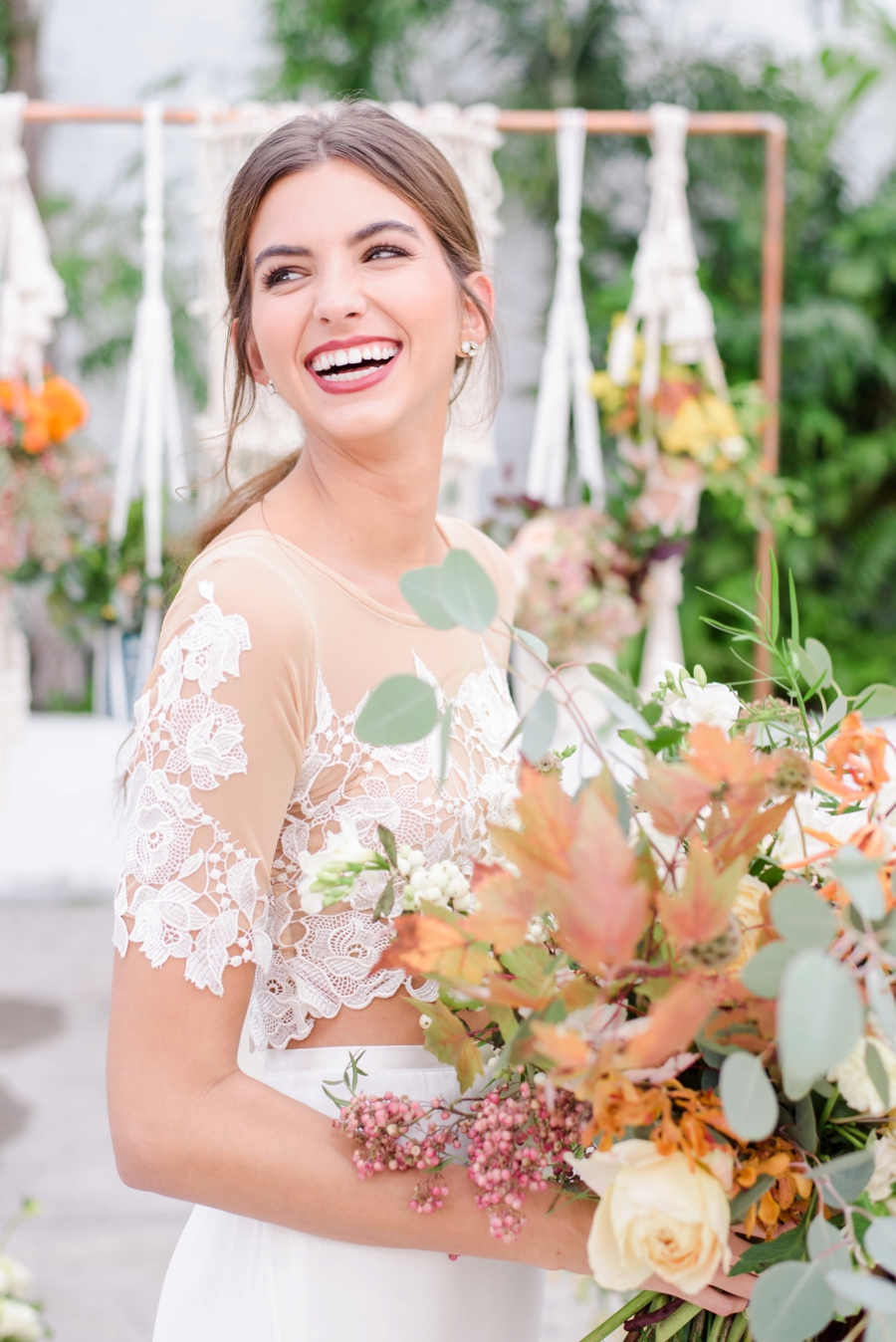 Marigold & Blue Boho Industrial Wedding Inspiration via TheELD.com