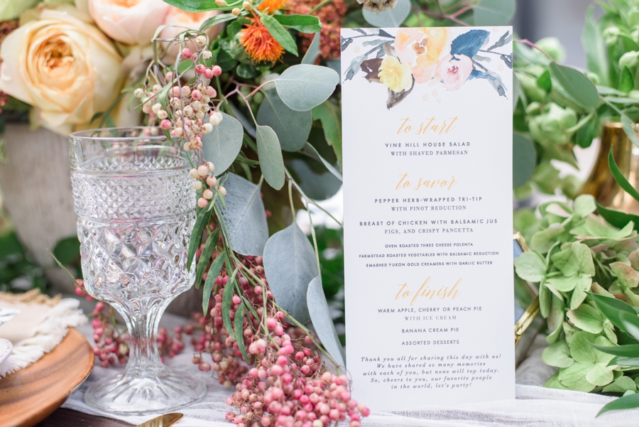 Marigold & Blue Boho Industrial Wedding Inspiration via TheELD.com