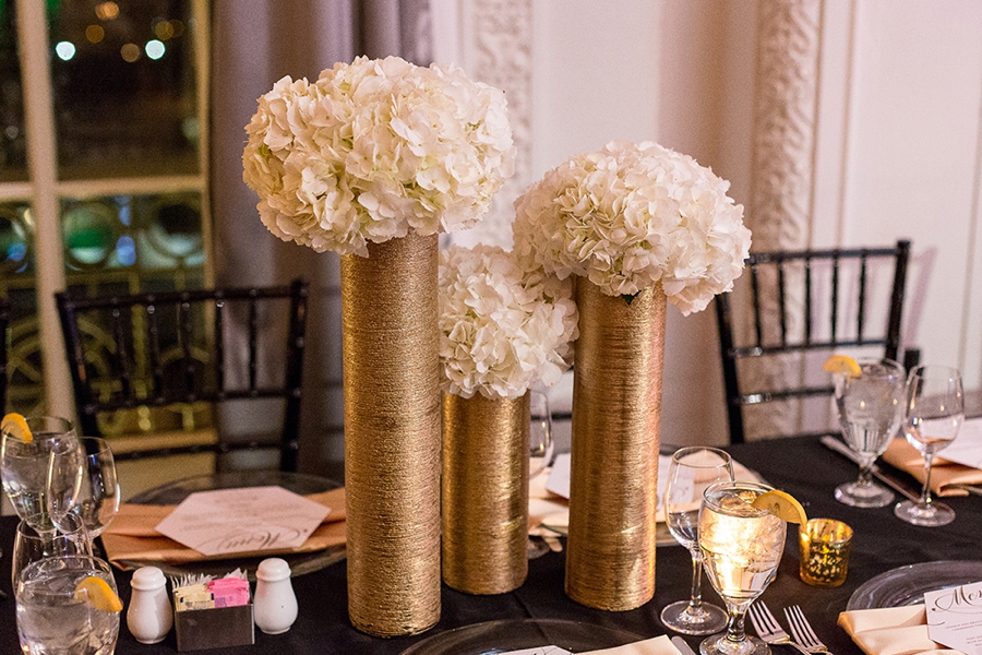 New Years Eve Black and Gold Wedding via TheELD.com