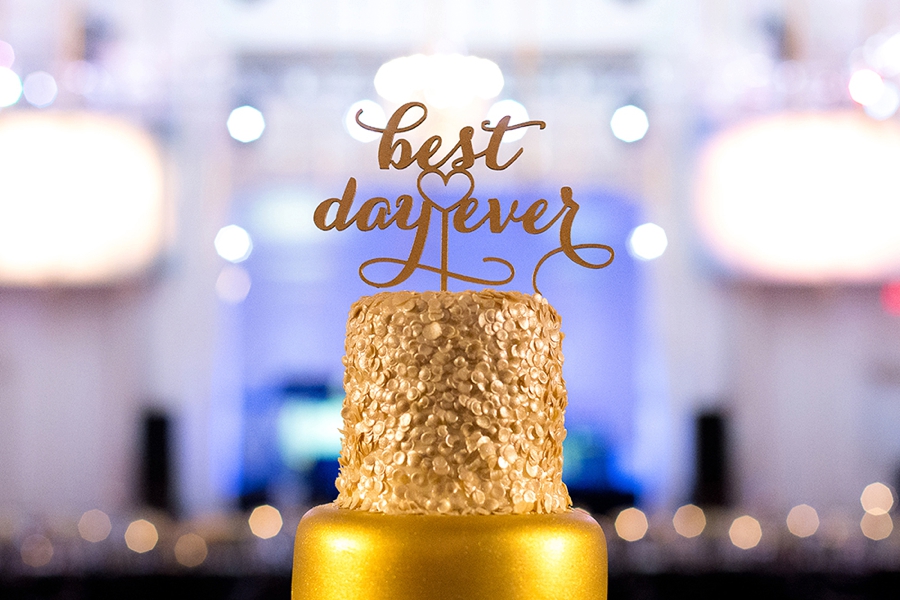 New Years Eve Black and Gold Wedding via TheELD.com