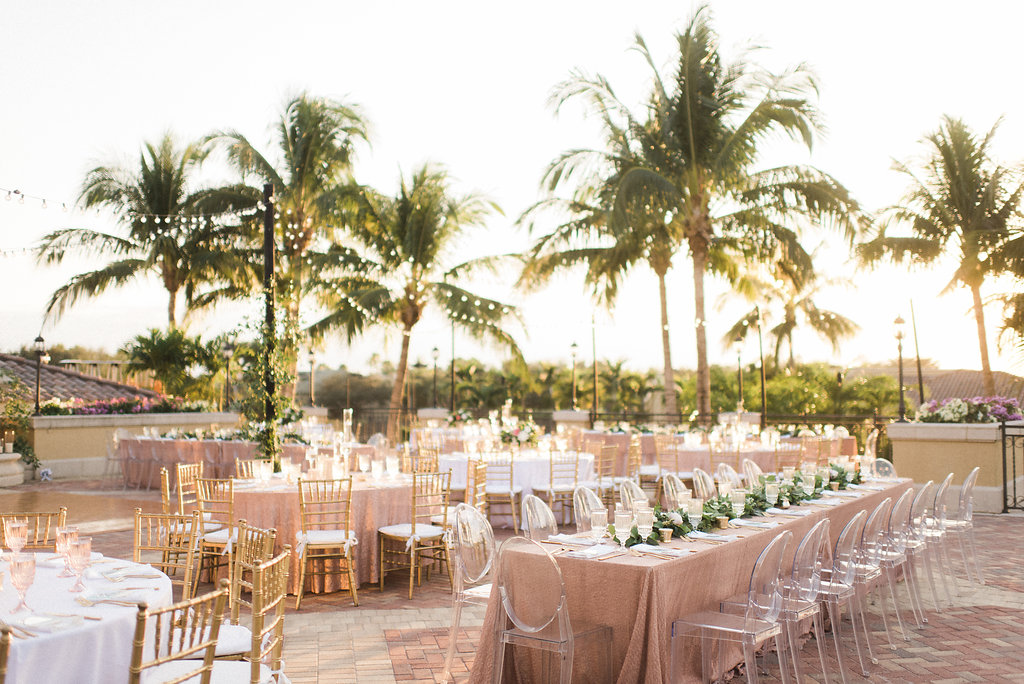 Modern Elegant Blush & Gold Florida Wedding via TheELD.com