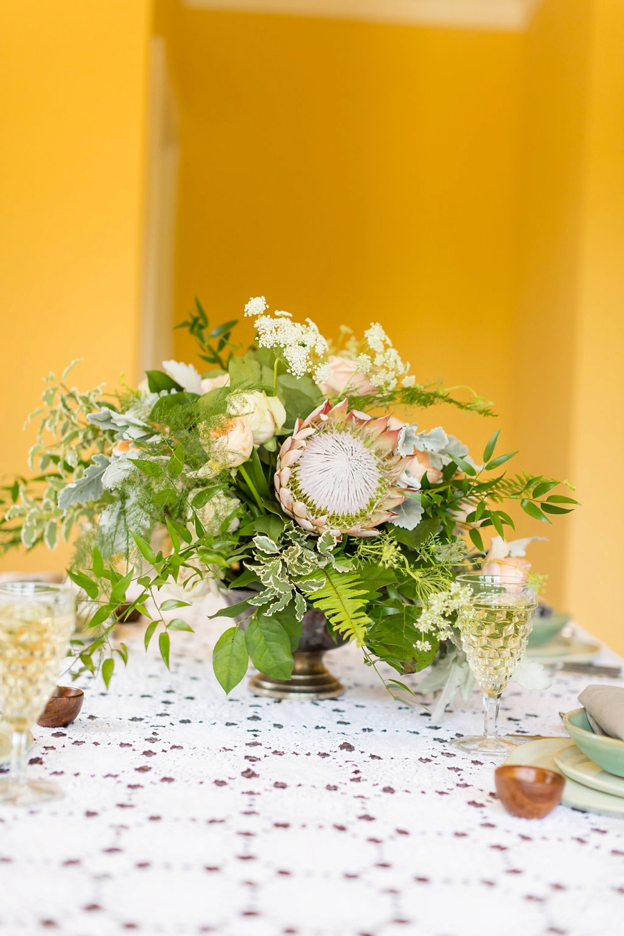 Greenery & Peach Vintage Eclectic Wedding Ideas via TheELD.com