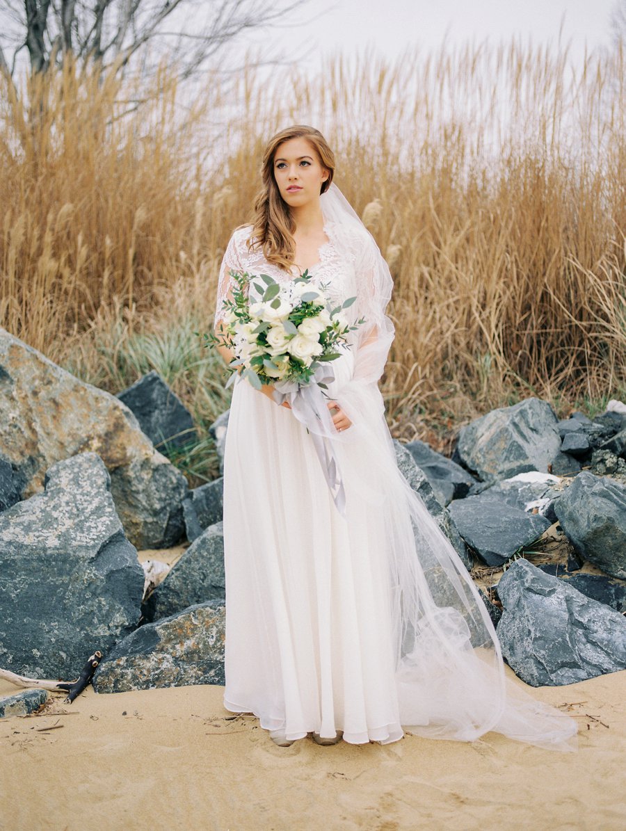 Elegant Lavender & Blue Coastal Wedding Inspiration via TheELD.com