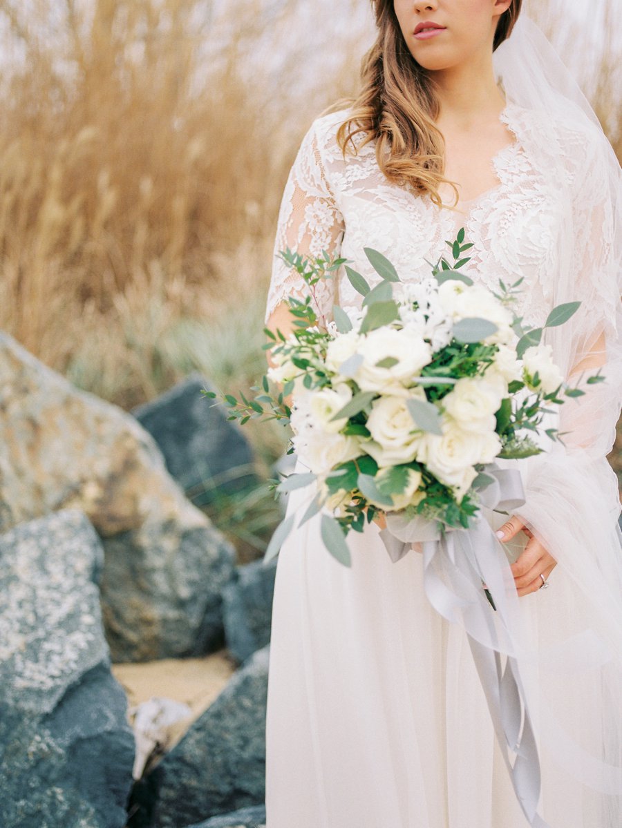 Elegant Lavender & Blue Coastal Wedding Inspiration via TheELD.com