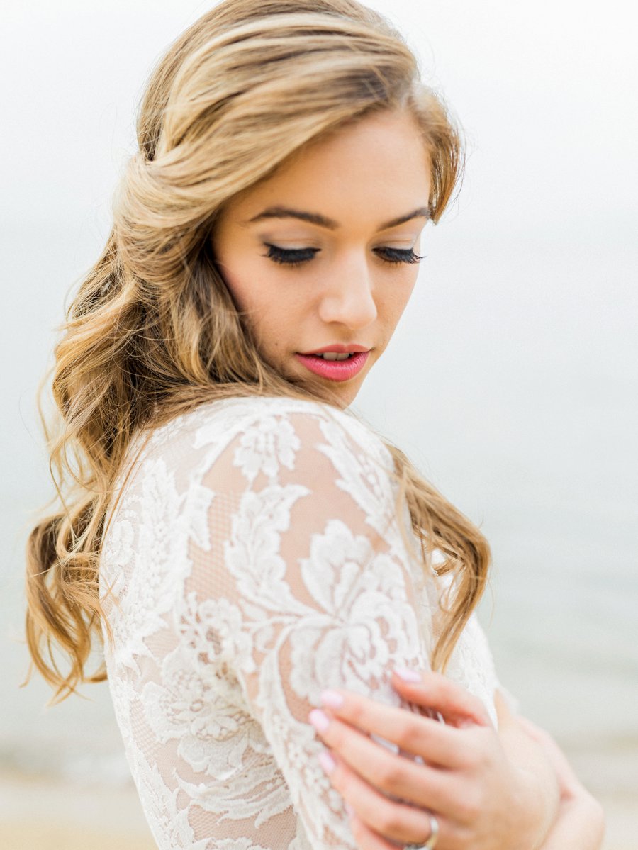 Elegant Lavender & Blue Coastal Wedding Inspiration via TheELD.com