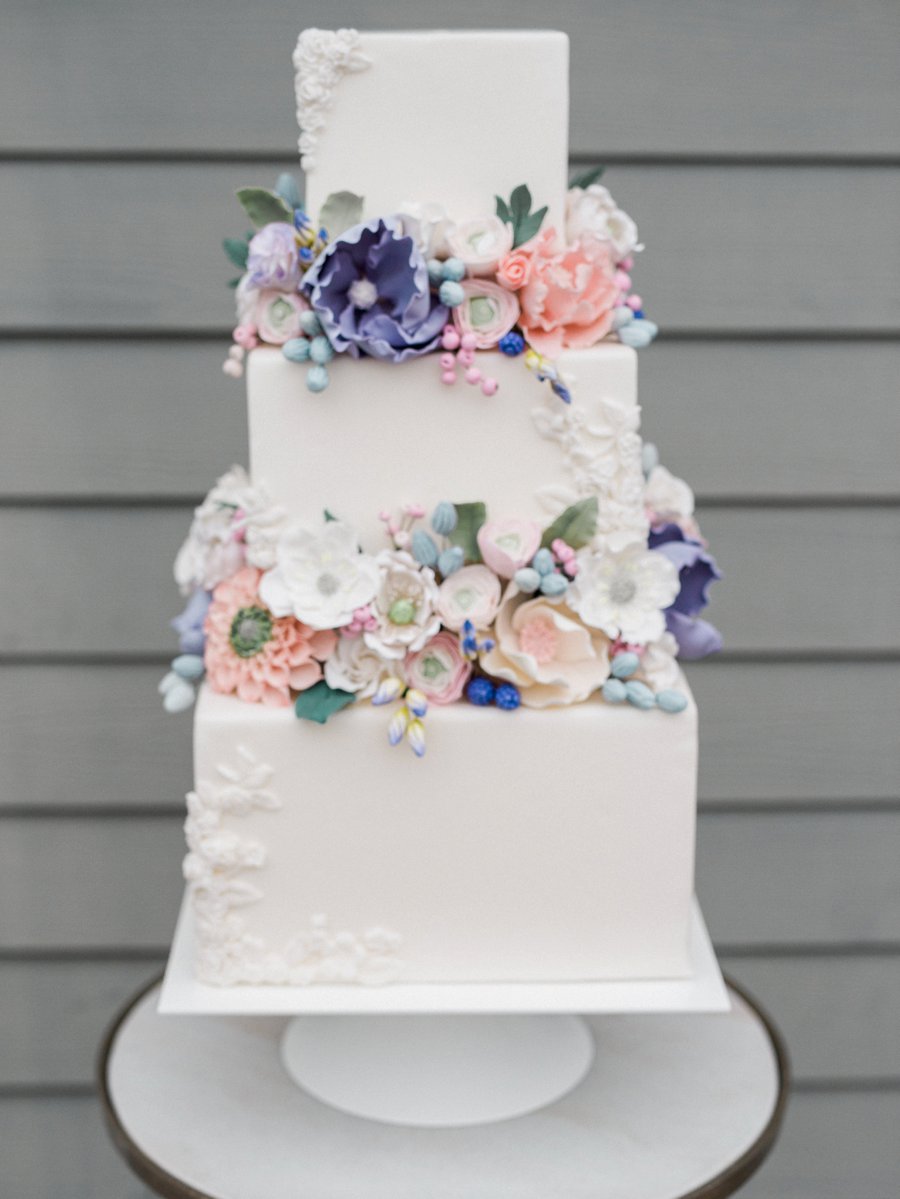 Elegant Lavender & Blue Coastal Wedding Inspiration via TheELD.com