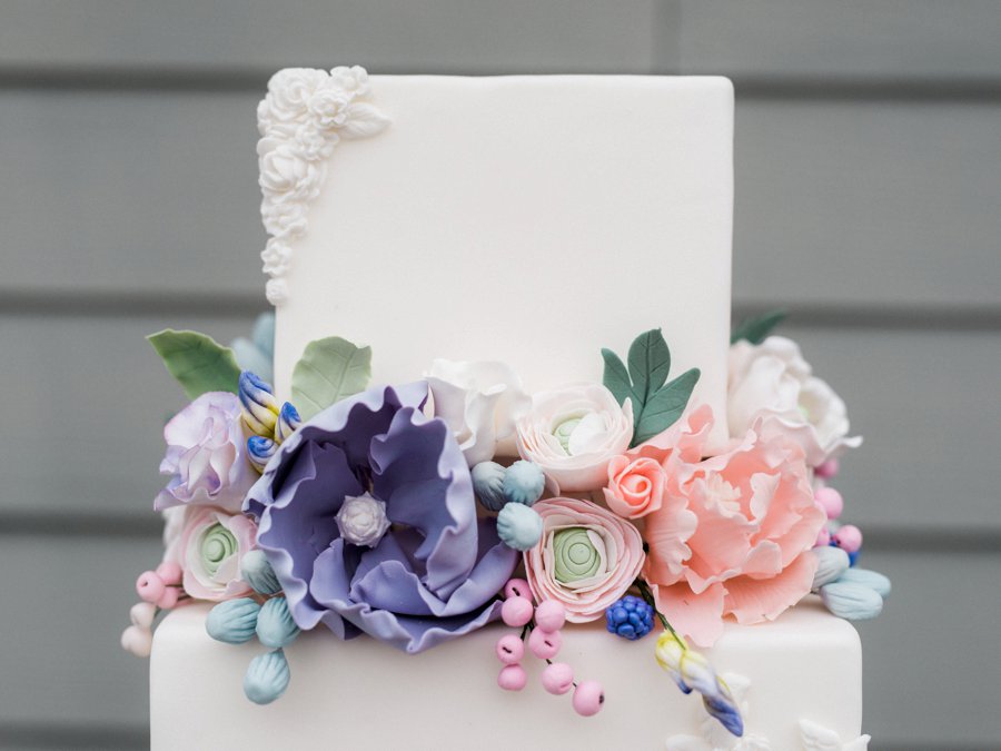 Elegant Lavender & Blue Coastal Wedding Inspiration via TheELD.com