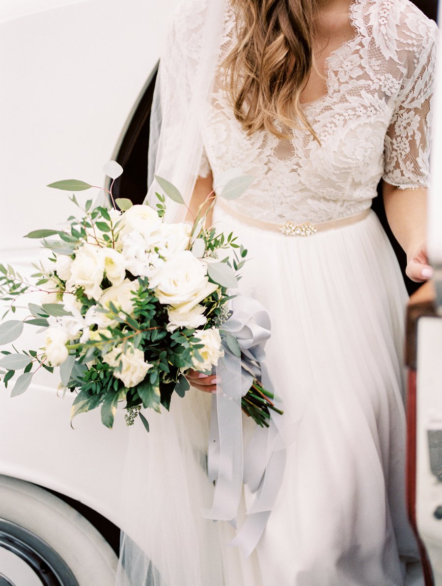 Elegant Lavender & Blue Coastal Wedding Inspiration via TheELD.com