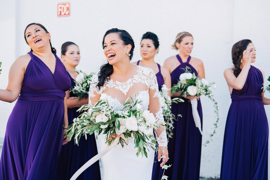 Plum and Ivory Industrial Tampa Wedding via TheELD.com