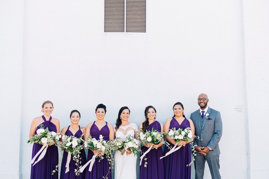 Plum and Ivory Industrial Tampa Wedding via TheELD.com