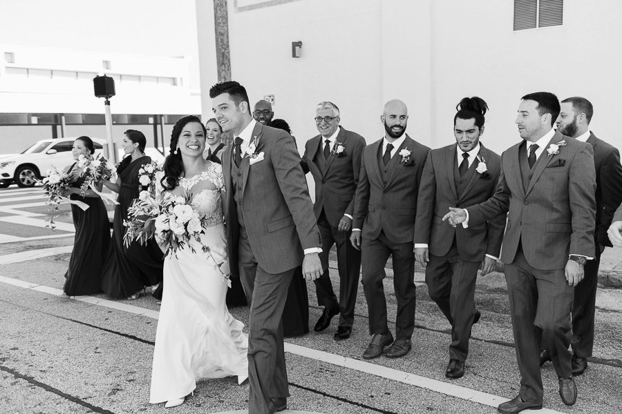 Plum and Ivory Industrial Tampa Wedding via TheELD.com