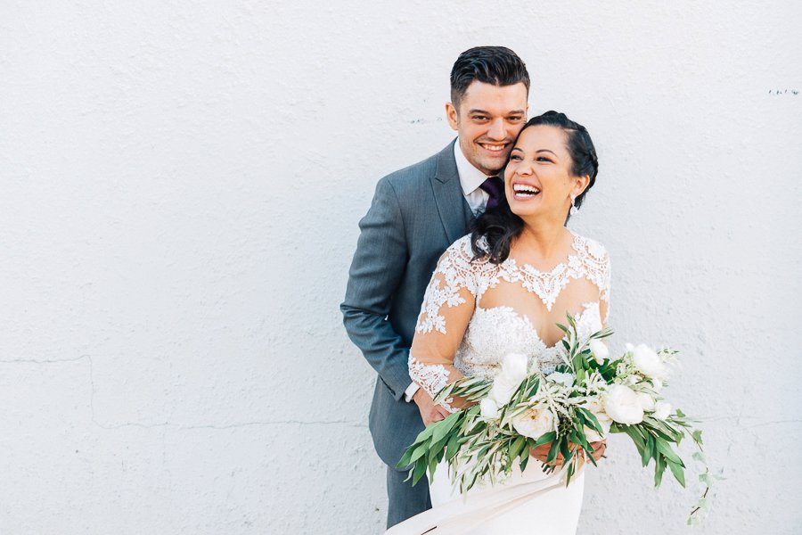 Plum and Ivory Industrial Tampa Wedding via TheELD.com