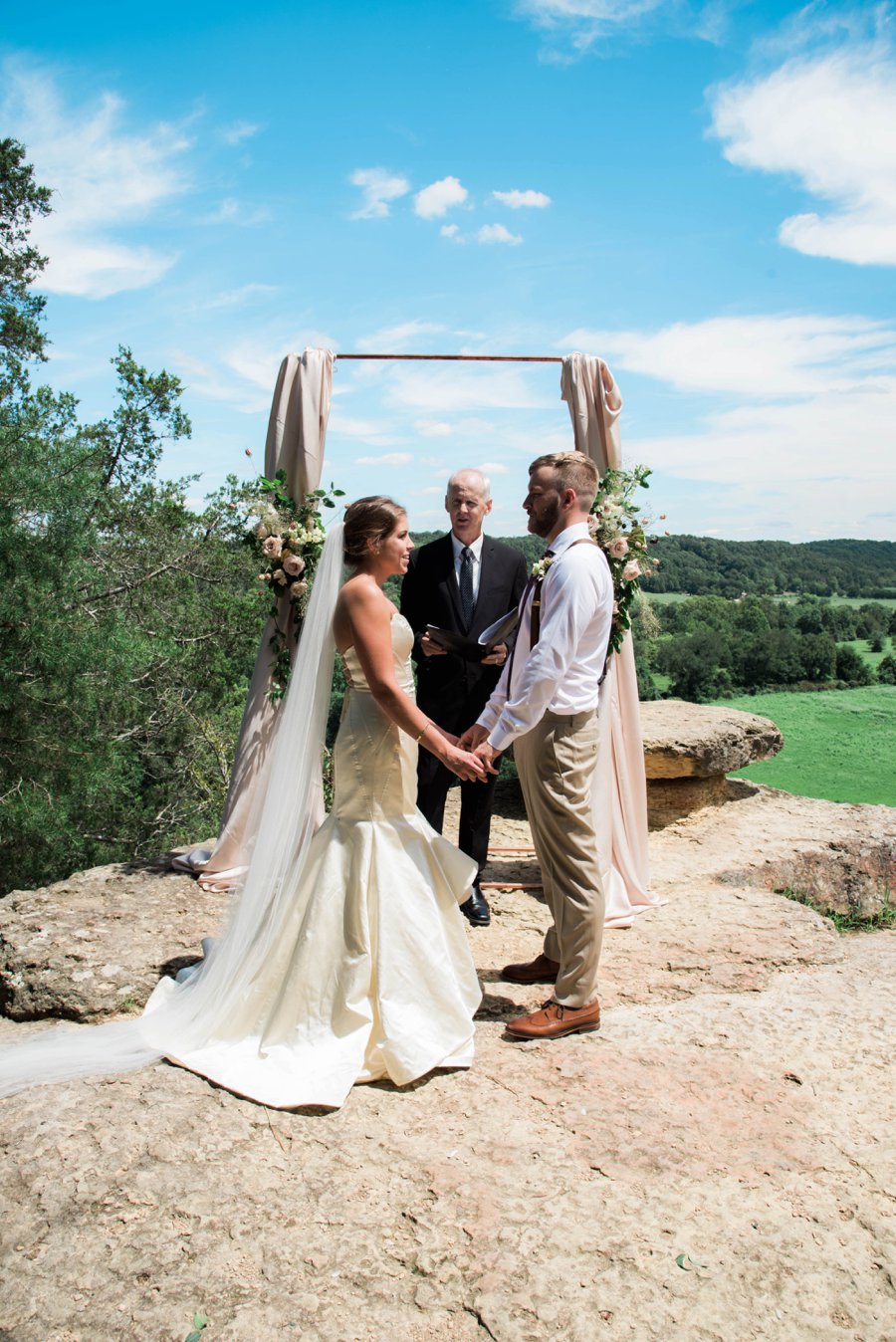 Classic Pink, Burgundy, & Green Mountain Wedding Ideas via TheELD.com