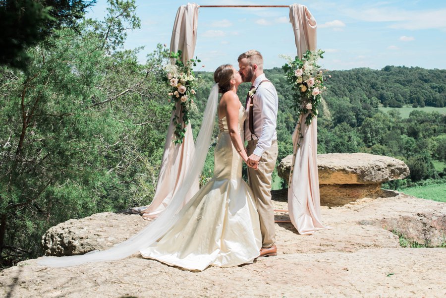 Classic Pink, Burgundy, & Green Mountain Wedding Ideas via TheELD.com