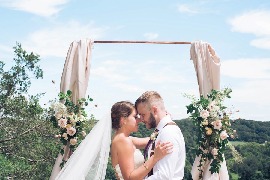 Classic Pink, Burgundy, & Green Mountain Wedding Ideas via TheELD.com