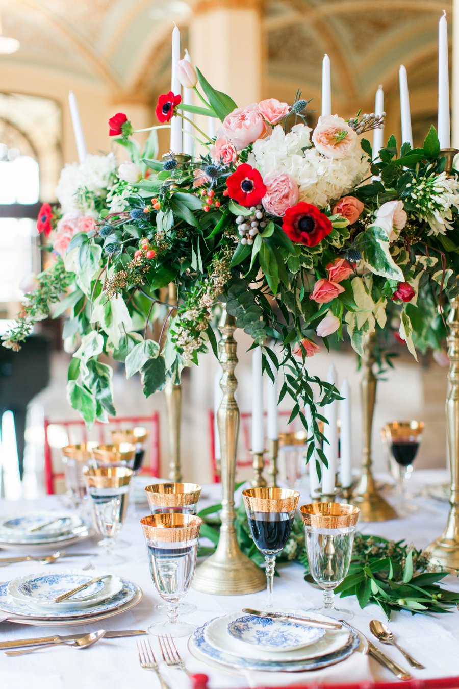 Elegant Pink and Red Wedding Ideas via TheELD.com