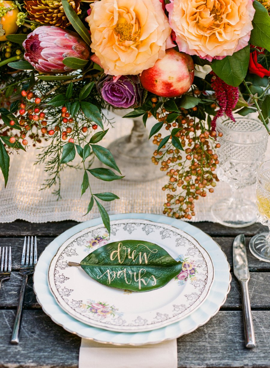 Eclectic Pink & Orange Fall Wedding Ideas via TheELD.com