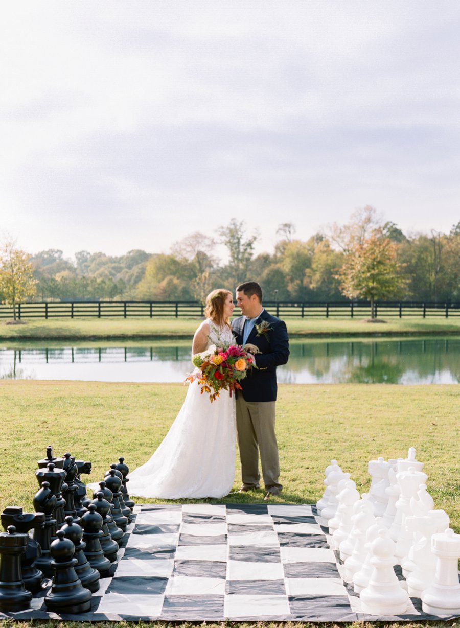 Eclectic Pink & Orange Fall Wedding Ideas via TheELD.com