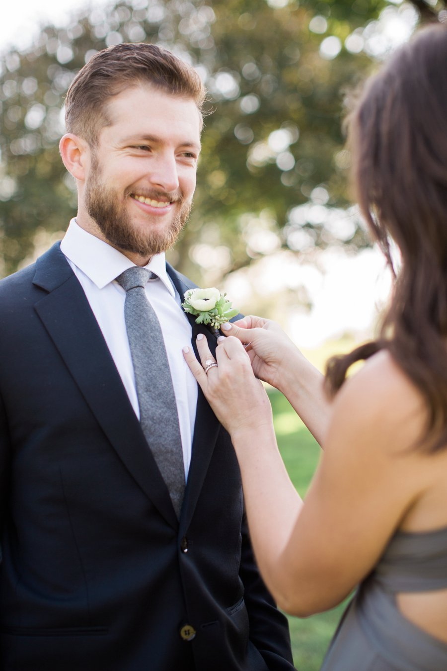 Blush & Gray Elegant Rustic Country Club Wedding via TheELD.com