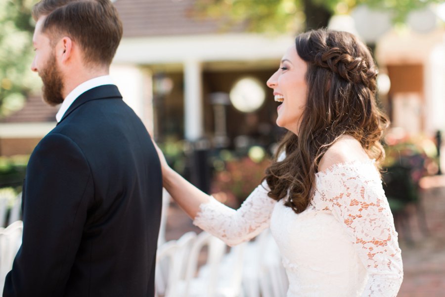 Blush & Gray Elegant Rustic Country Club Wedding via TheELD.com