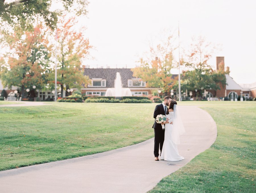 Blush & Gray Elegant Rustic Country Club Wedding via TheELD.com