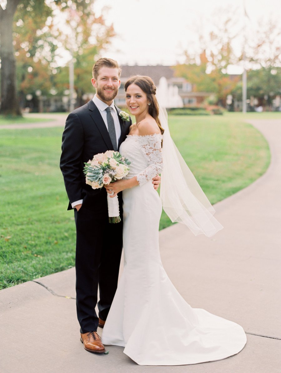 Blush & Gray Elegant Rustic Country Club Wedding via TheELD.com