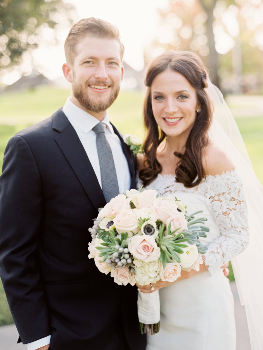 Blush & Gray Elegant Rustic Country Club Wedding via TheELD.com