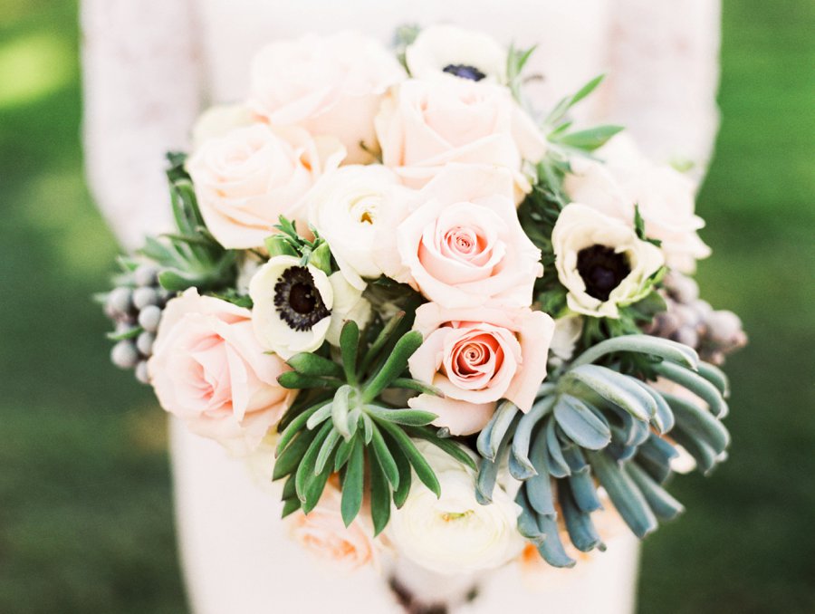 Blush & Gray Elegant Rustic Country Club Wedding via TheELD.com