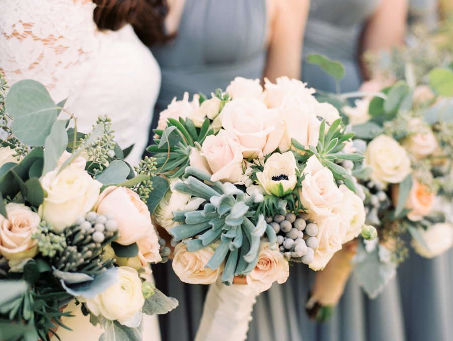 Blush & Gray Elegant Rustic Country Club Wedding via TheELD.com