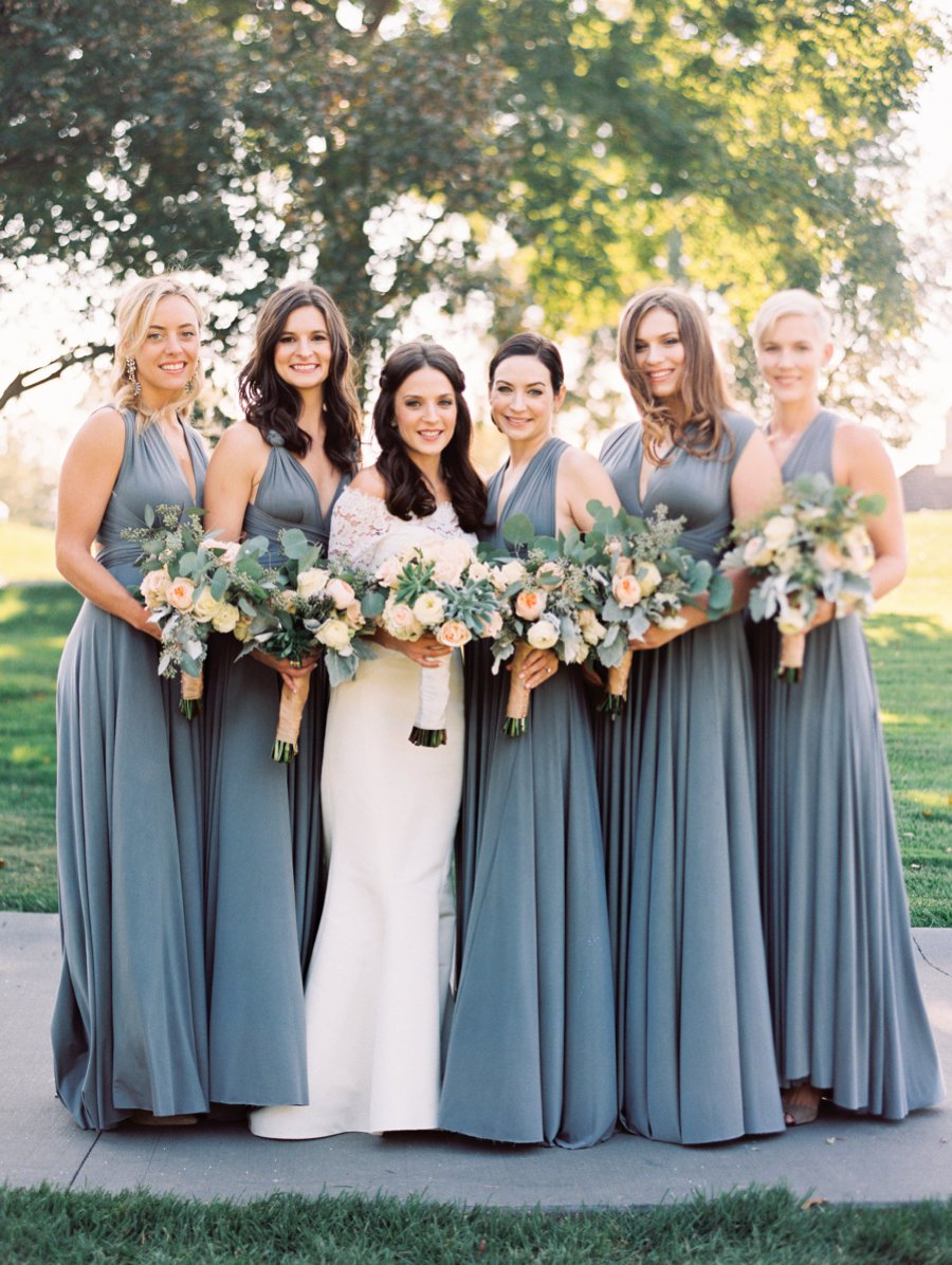 Blush & Gray Elegant Rustic Country Club Wedding via TheELD.com