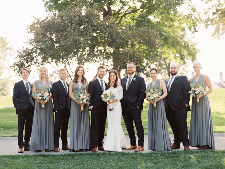 Blush & Gray Elegant Rustic Country Club Wedding via TheELD.com