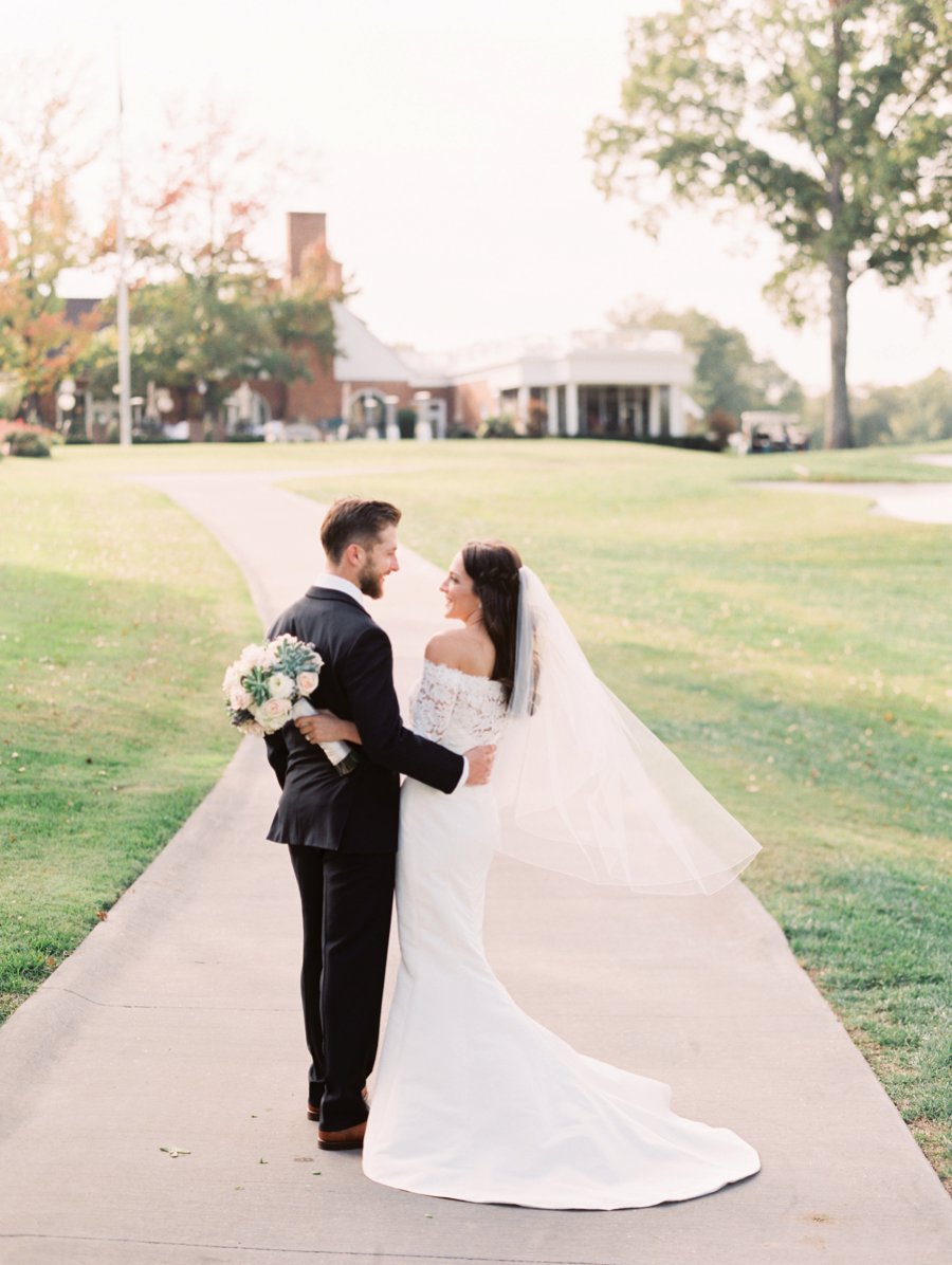 Blush & Gray Elegant Rustic Country Club Wedding via TheELD.com