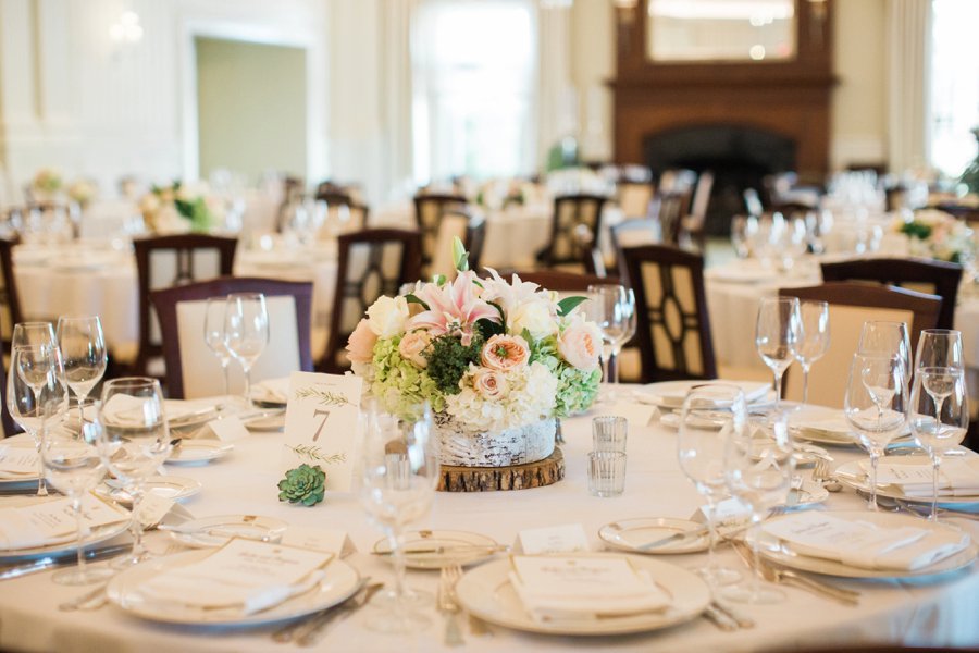 Blush & Gray Elegant Rustic Country Club Wedding via TheELD.com