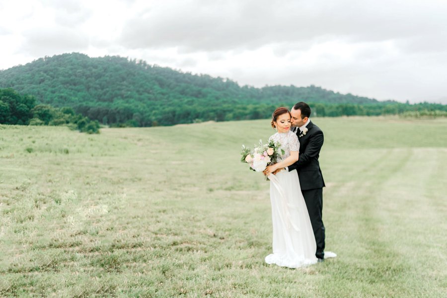 Peach & White Elegant Rustic Vineyard Wedding Ideas via TheELD.com